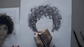 Dessiner des cheveux bouclés au crayon [upl. by Kerrie]