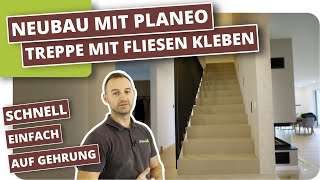 Betontreppe auf Gehrung fliesen [upl. by Emina]