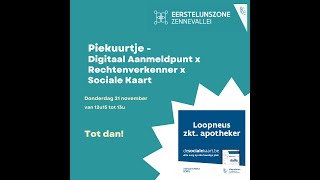 Piekuurtje  Digitaal Aanmeldpunt GBO Zennevallei x Rechtenverkenner x Sociale Kaart [upl. by Yniatirb157]