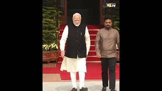 PM MODI WELCOMES SRI LANKAN PRESIDENT ANURA KUMARA DISSANAYAKE AT HYDERABAD HOUSE DELHI [upl. by Yleak]