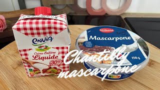 chantilly mascarpone facile  goût myrtilles la 1ère sur YOUTUBEجديد حشو الكيك [upl. by Okeim461]