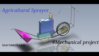 Design and Animation of Agricultural SprayerMechanical Engineering Project [upl. by Ydurt]