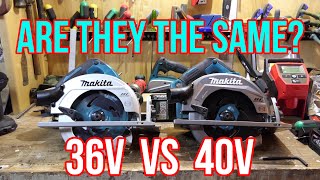 Makita 40v Circular Saw VS Makita 36v 18v x 2 Circular Saw  Are They The Same Lets Look Inside [upl. by Reyem]