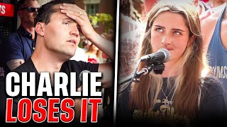 quotPlease Shut Up I Am Talkingquot Girl Gets Triggered by Charlie Kirk [upl. by Lewanna]