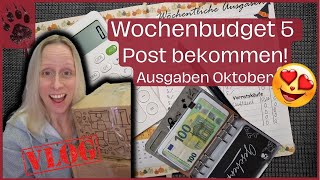 SPAREN Wochenabschluss 5 Oktoberbudget 🥳 Zwei PAKETE bekommen umschlagmethode budgetplanung vlog [upl. by Launame]