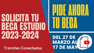 ✅ Cómo SOLICITAR la BECA MEC de ESTUDIO 2023  2024 [upl. by Edmunda800]