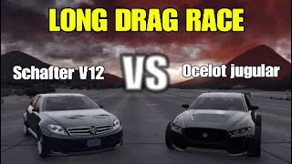 GTA Online Ocelot Jugular vs Schafter V12  Long Drag Race Which is faster [upl. by Cazzie147]