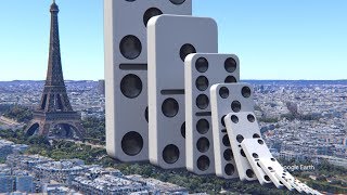 Domino Effect V10 The largest domino simulation on Real Footage [upl. by Dnalram909]