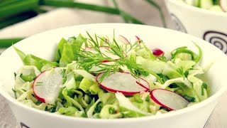 Recette  Salade de chou blanc chourave et radis [upl. by Leicester831]