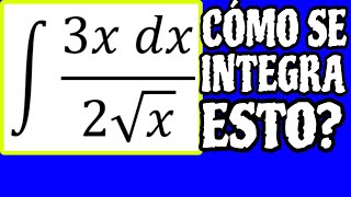 INTEGRALES CON RAÍCES EN EL DENOMINADOR ¿SABES RESOLVERLAS [upl. by Ahsetal]