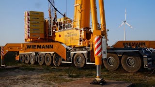 LIEBHERR LTM1750 Mobilkran XXL  Wechsel des Getriebes einer Windkraftanlage [upl. by Anoel]