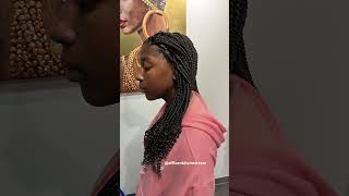 Knotless box braids with curly ends [upl. by Matland]