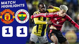 Man United vs Fenerbahce 11 HIGHLIGHTS  En Nesyri Goal amp Eriksen Goal vs Fenerbahce [upl. by Esemaj]