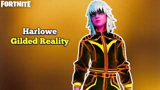 NEW HARLOWE GILDED REALITY STYLE SKIN GAMEPLAY  FORTNITE BATTLE PASS  DEEP FUTURE OUTLAW SET [upl. by Ettennal]