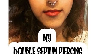 My Double Septum Piercing  Septum Piercing Through Cartilage Experience [upl. by Lehplar]