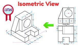 Isometric View  How to Construct an Isometric View of an Object  Example 4 [upl. by Isle134]