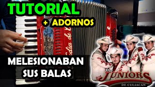 MELESIONABAN SUS BALAS  Los Juniors de Culiacán  Acordeón de Teclas  Piano  TUTORIAL [upl. by Onifur976]