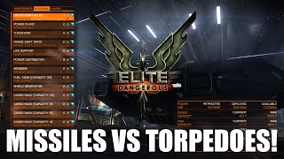 Elite Dangerous  Dumbfire Missiles vs Torpedoes  Which Is Better [upl. by Malamut]