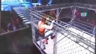 WWE SmackDown Vs Raw 2010 Steel Cage Gameplay  Randy Orton Vs John Cena [upl. by Anassor]