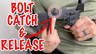 How To Install A Bolt CatchRelease On An AR15 armaspecusa [upl. by Anib]