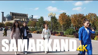 Samarkand Uzbekistan walking tour 4k 60fps [upl. by Lydell]