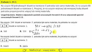 Wartości wprost proporcjonalne  Egzamin 8 klasisty 2022  Matfiz24pl [upl. by Kurtzman]