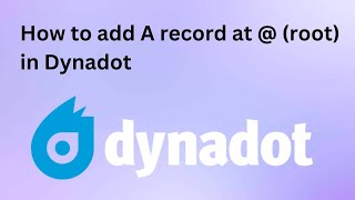 How to add DNS records at root in Dynadot [upl. by Harrow642]