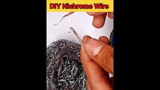 🔥Nichrome Wire From Scrubber  🤑 How To Make A Nichrome Wire shorts youtubeshorts [upl. by Anuska99]