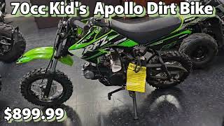 70cc Apollo RFZ DB 21 Kids Dirt Bike stewartspowersports dirtbikes [upl. by Ahsenyl700]