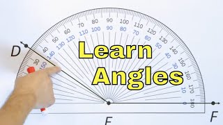 Learn Acute Obtuse amp Right Angles and Measure Angles with a Protractor  597 [upl. by Ardnosac]