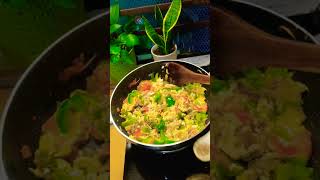 Scrambled egg with vegetables viralshort food lovetocookformyfamily eggrecipe [upl. by Akiemehs]