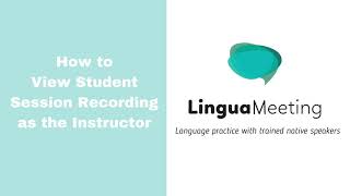 How to View Student Session Recording as the Instructor [upl. by Ekram]