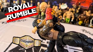 ROMAN REIGNS VS BARON CORBIN  US TITLE  SWF ROYAL RUMBLE wwefigures royalrumble picfed swf [upl. by Suirauqed940]