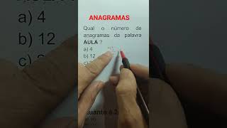 Análise Combinatória  Número de Anagramas matemática [upl. by Tacye754]