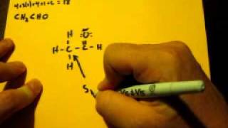 Lewis Dot Structure of CH3CHO ethanal [upl. by Etnohc934]
