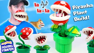 LEGO Super Mario Piranha Plant Parade Squirrel Song Speed Build Review [upl. by Afinom]