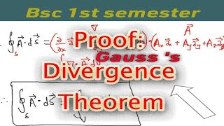 Gausss Divergence TheoremStateampproveBsc 1st semester PhysicsVery easy method for proof [upl. by Plato]