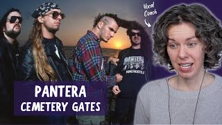 First time hearing Pantera Reaction and vocal analysis of quotCemetery Gatesquot [upl. by Aeki925]