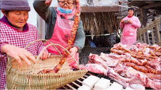 Biggest Event in Rural China 3000yearold Tradition of Making Cured Meat [upl. by Cappella428]