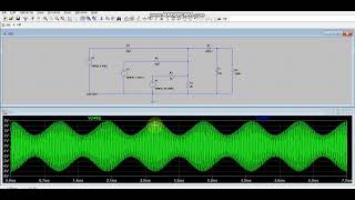 Amplitude Modulation and Demodulation Envelope Detector Diagonal Clipping LT Spice Simulation [upl. by Wallas214]