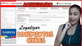 Como LEGALIZAR Documentos Civiles en Venezuela nueva información [upl. by Laenej327]