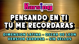 Tu me Recordaras  Dimensión Latina  Versión Sabrosa  Karsing [upl. by Teloiv88]