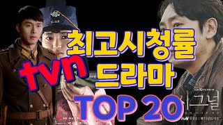 tvn 드라마 시청률 Top20 공중파드라마를 압도하는 tvn의 드라마 라인업 도깨비가 2위 시청률 1위를 차지한 드라마는 미생도 순위에 못듬 슬의생에서 시그널까지 [upl. by Nnauol]