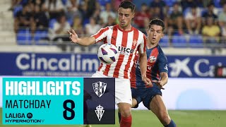 Resumen de SD Huesca vs Real Sporting 01 [upl. by Ayama]