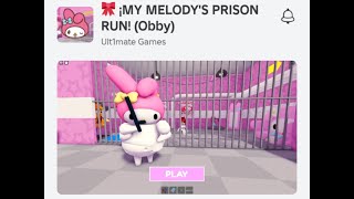 SANRIO GAME My Melody SCAPE ROBLOX Escape de la Prision play amazing gaming gamingvideos kawaii [upl. by Reivaj]