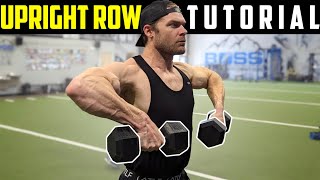 HowTo Perform Upright Rows  Dumbbell Exercise Tutorial [upl. by Aihsema134]