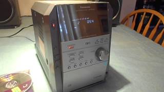 Panasonic SAPM193 CD Stereo System 5 CD Changer MP3 AMFM Cassette [upl. by Eirellav333]