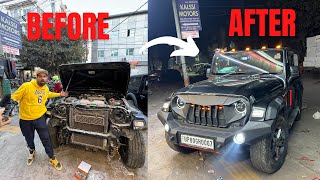 Converting My Thar Into SidhuMoosewala Thar 😱🔥  5 Lakh ki modification [upl. by Asiret]