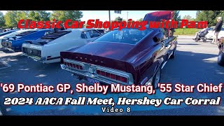 Shelby Mustang amp Pontiac Classic Car Shopping 2024 AACA Hershey Car Corral Video 8 shelbygt [upl. by Nylknarf]