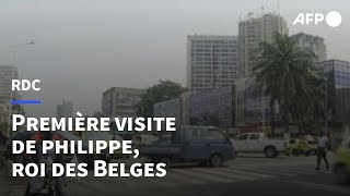 RD Congo première visite du roi des Belges Philippe passé colonial en toile de fond  AFP [upl. by Tratner]